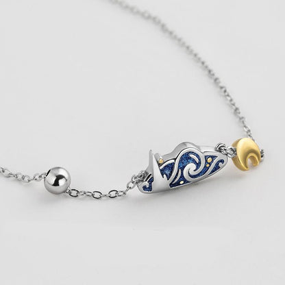 Van Gogh Starry Night inspired Necklace