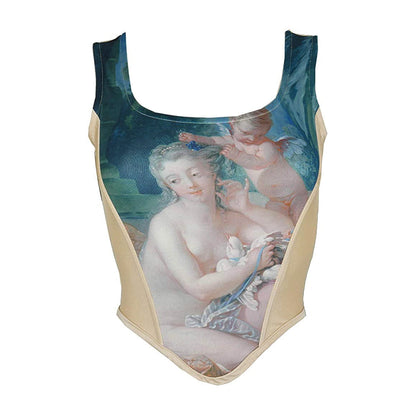 The toilette of venus corset tank top